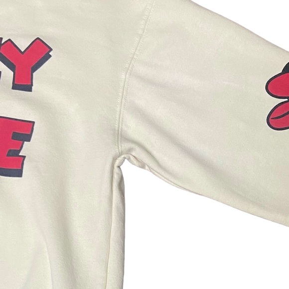 Disney Mickey and Minnie Long Sleeve Fleece Sweatshirt Juniors Medium oversized - Picture 8 of 12